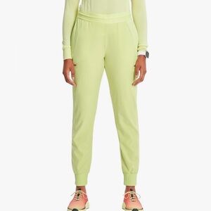 Cherokee Infinity Women’s Mid Rise Pull-on Jogger Scrub Pants Green Petite Sz XL